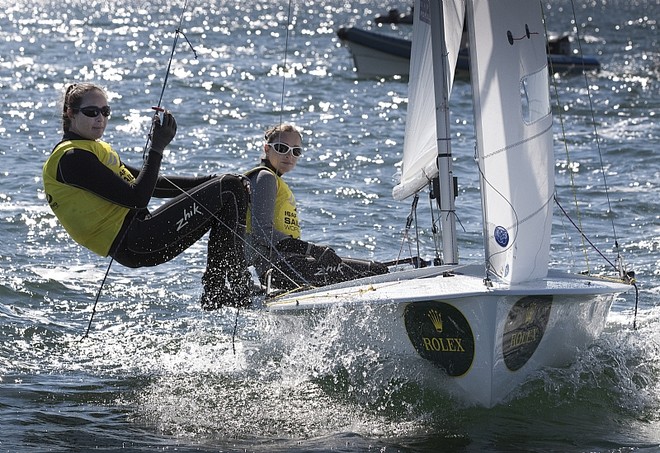 French team wins 470 women’s race - Ingrid Petitjean and Nadege Douroux - Rolex Miami OCR ©  Rolex/Daniel Forster http://www.regattanews.com